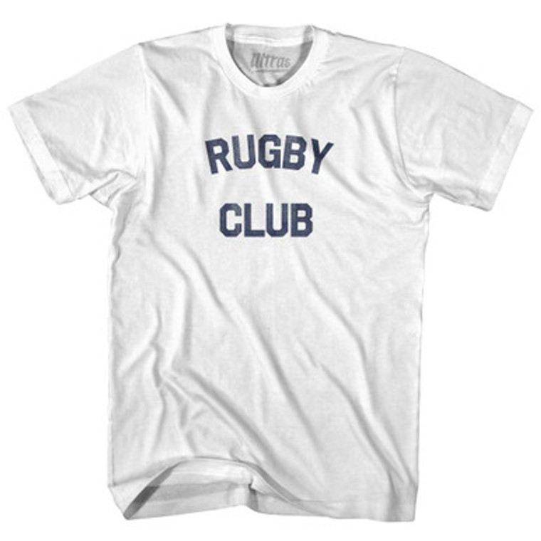 Rugby Club Womens Cotton Junior Cut T-Shirt White