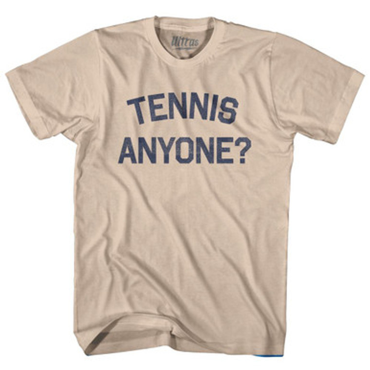 Tennis Anyone Adult Cotton T-Shirt by Ultras