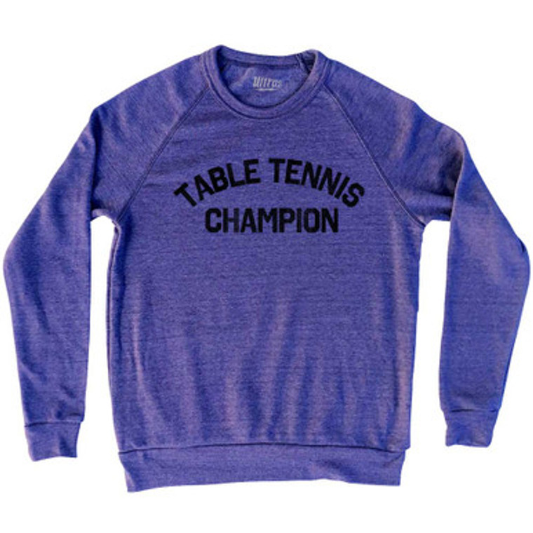 Table Tennis Champion Adult Tri-Blend Sweatshirt - White