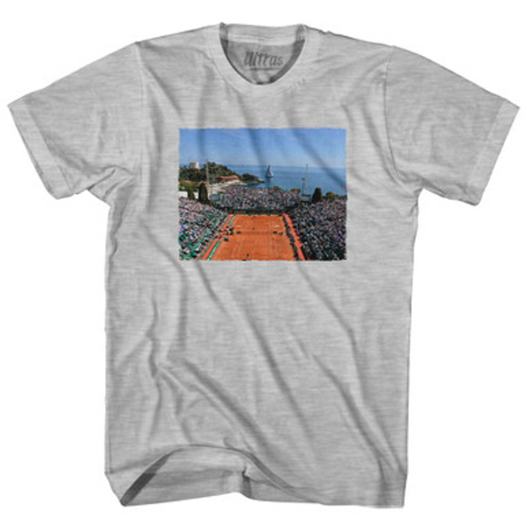 Monte Carlo Clay Tennis Adult Cotton T-Shirt by Ultras