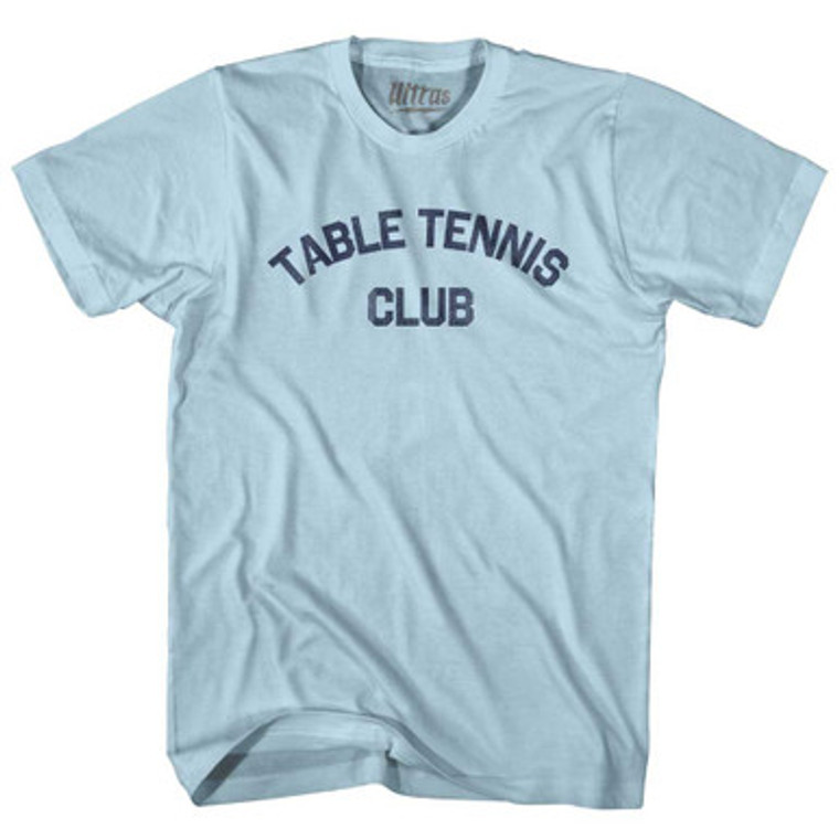 Table Tennis Club Adult Cotton T-shirt Light Blue