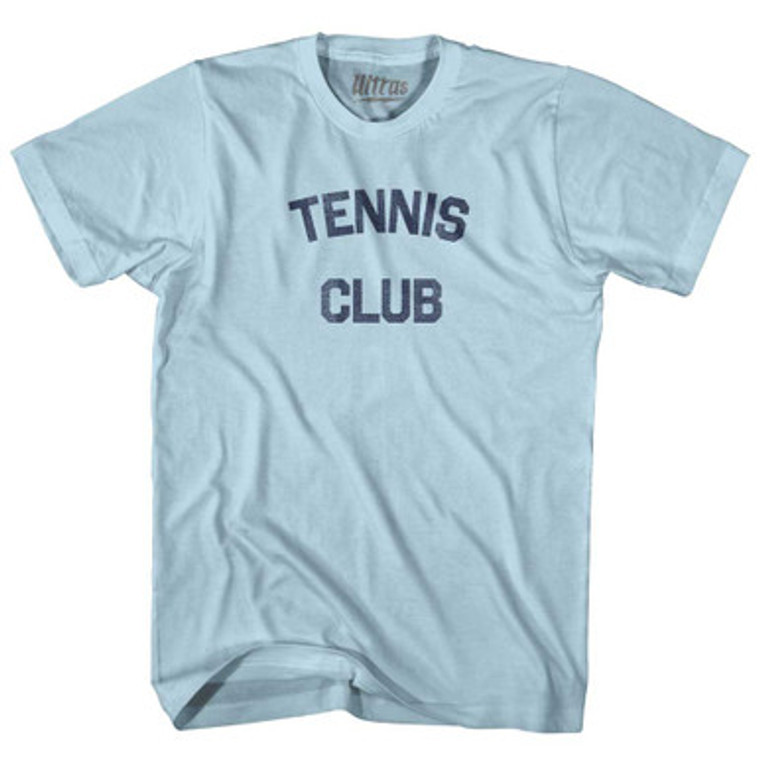 Tennis Club Adult Cotton T-shirt Light Blue