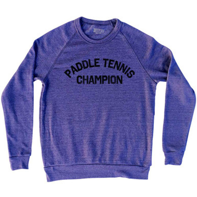 Paddle Tennis Champion Adult Tri-Blend Sweatshirt - White
