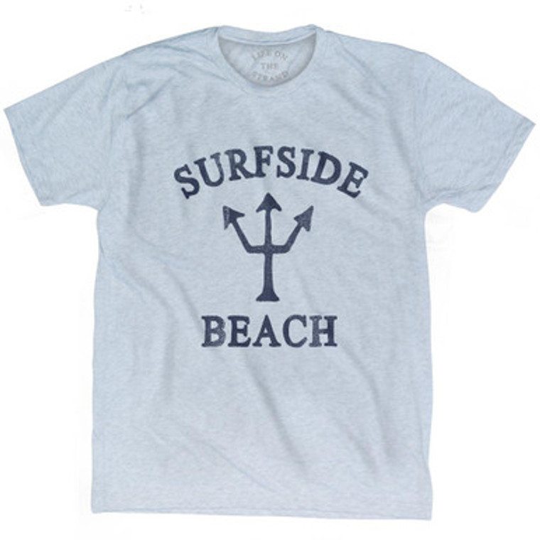 Texas Surfside Beach Trident Adult Tri-Blend T-Shirt by Ultras