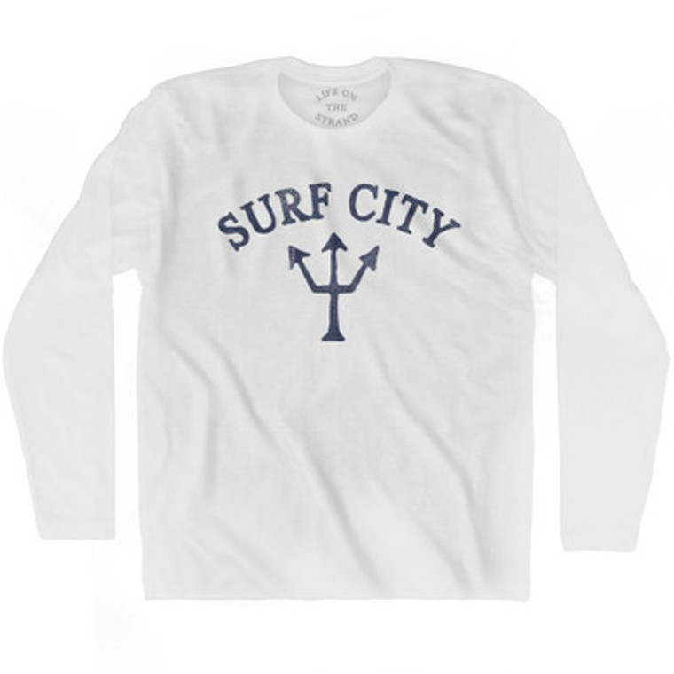 Surf City Trident Adult Cotton Long Sleeve T-shirt by Ultras