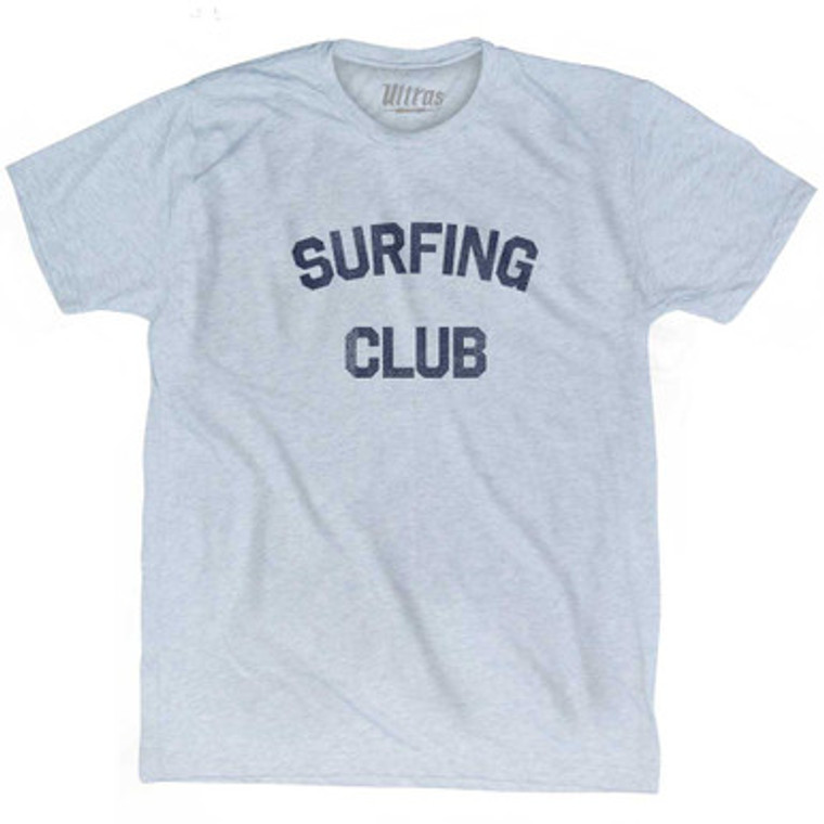Surfing Club Adult Tri-Blend T-shirt Athletic White