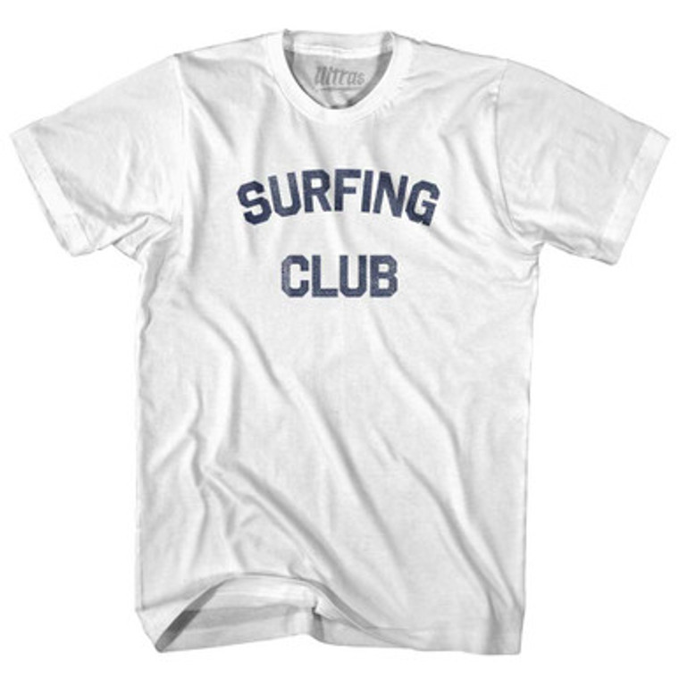 Surfing Club Womens Cotton Junior Cut T-Shirt White