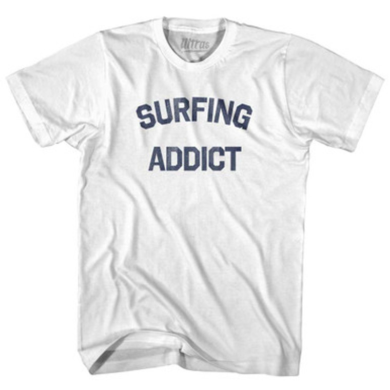 Surfing Addict Youth Cotton T-shirt - White