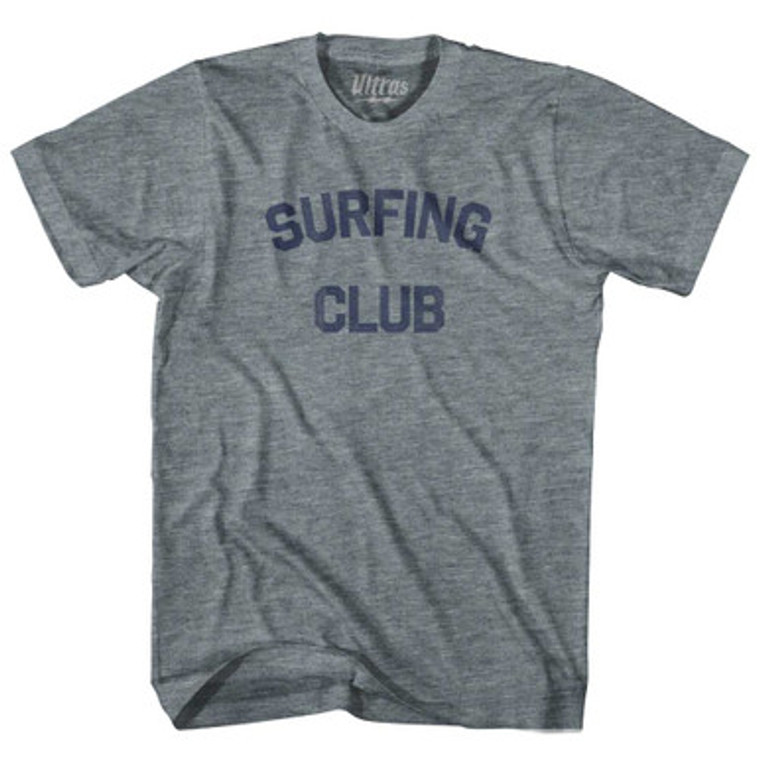 Surfing Club Adult Tri-Blend T-shirt Athletic Grey