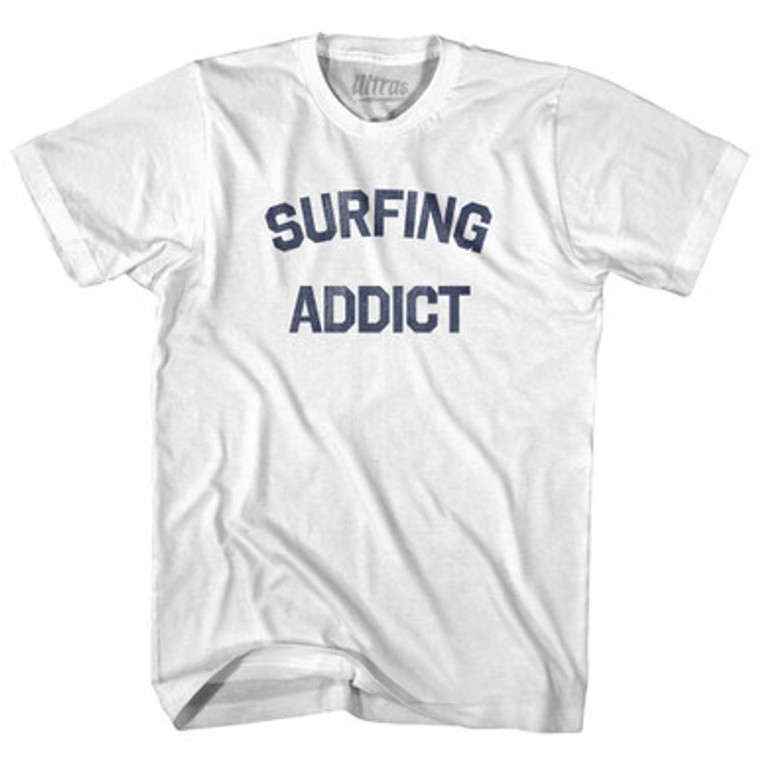 Surfing Addict Womens Cotton Junior Cut T-Shirt - White