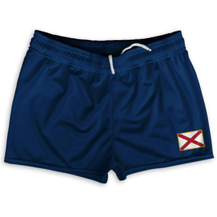 Alabama State Heritage Flag Shorty Short Gym Shorts 2.5" Inseam Made in USA by Ultras