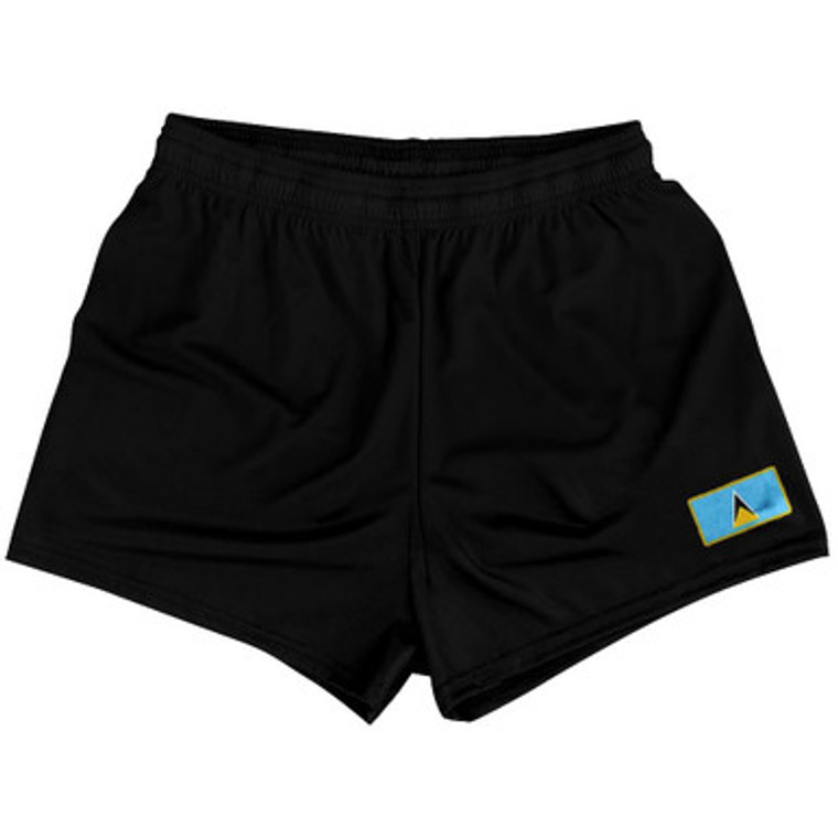 Saint Lucia Country Heritage Flag Womens & Girls Sport Shorts End Made In USA by Ultras