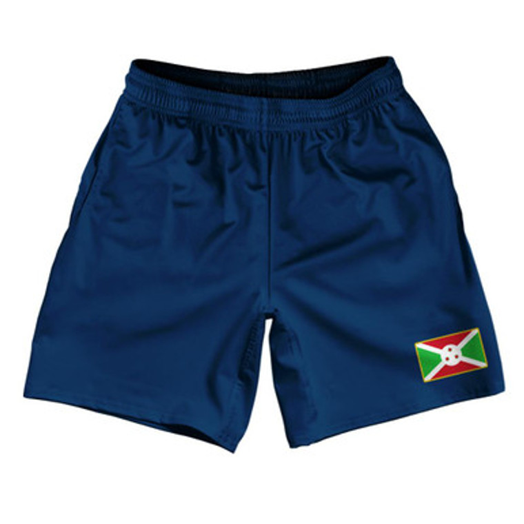 Burundi Country Heritage Flag Athletic Running Fitness Exercise Shorts 7" Inseam Made In USA Shorts by Ultras