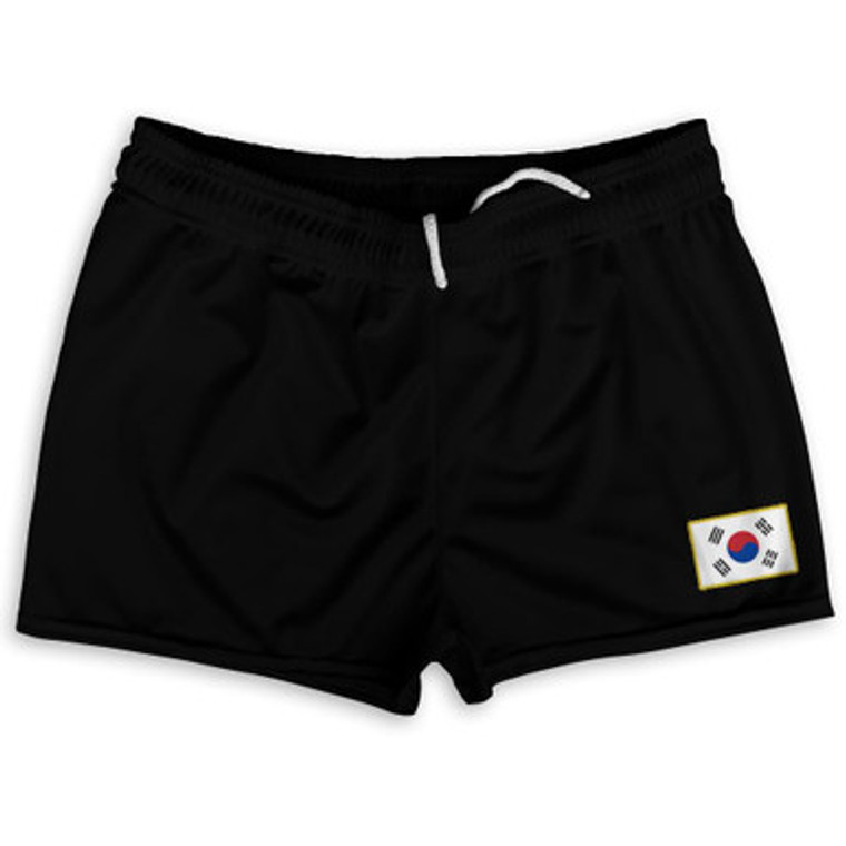 South Korea Country Heritage Flag Shorty Short Gym Shorts 2.5" Inseam Made In USA by Ultras