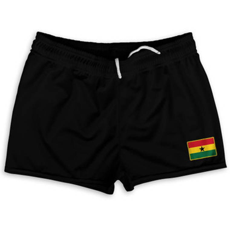 Ghana Country Heritage Flag Shorty Short Gym Shorts 2.5" Inseam Made In USA by Ultras