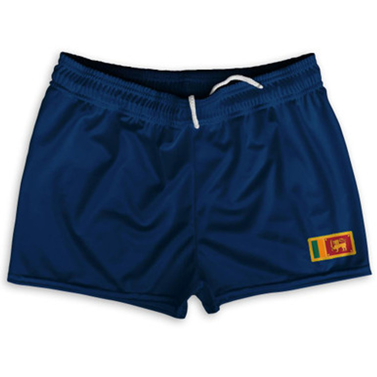 Sri Lanka Country Heritage Flag Shorty Short Gym Shorts 2.5" Inseam Made In USA by Ultras