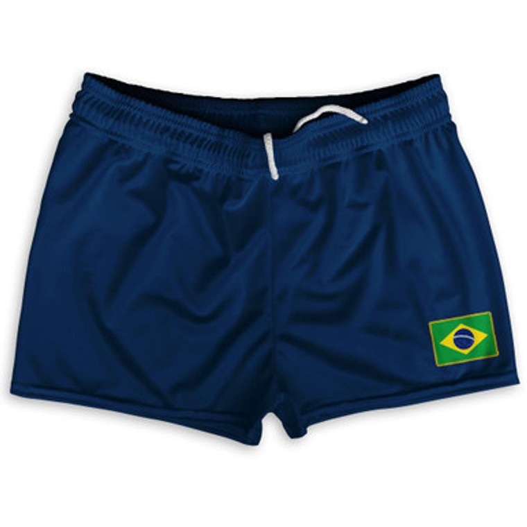 Brazil Country Heritage Flag Shorty Short Gym Shorts 2.5" Inseam Made In USA by Ultras