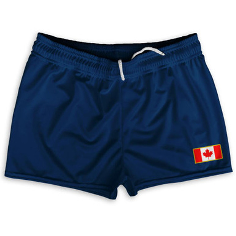 Canada Country Heritage Flag Shorty Short Gym Shorts 2.5" Inseam Made In USA by Ultras