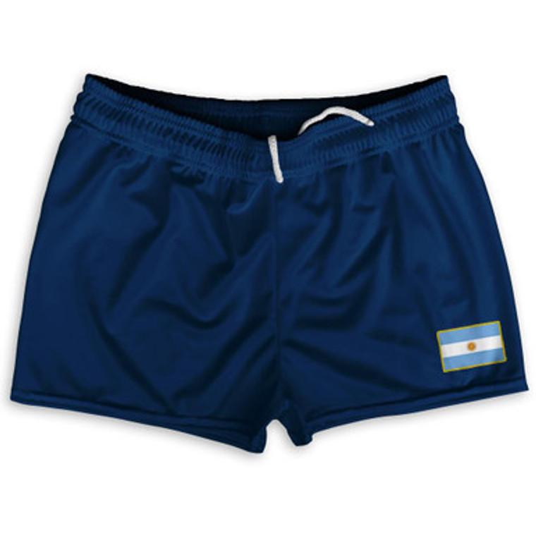 Argentina Country Heritage Flag Shorty Short Gym Shorts 2.5" Inseam Made In USA by Ultras