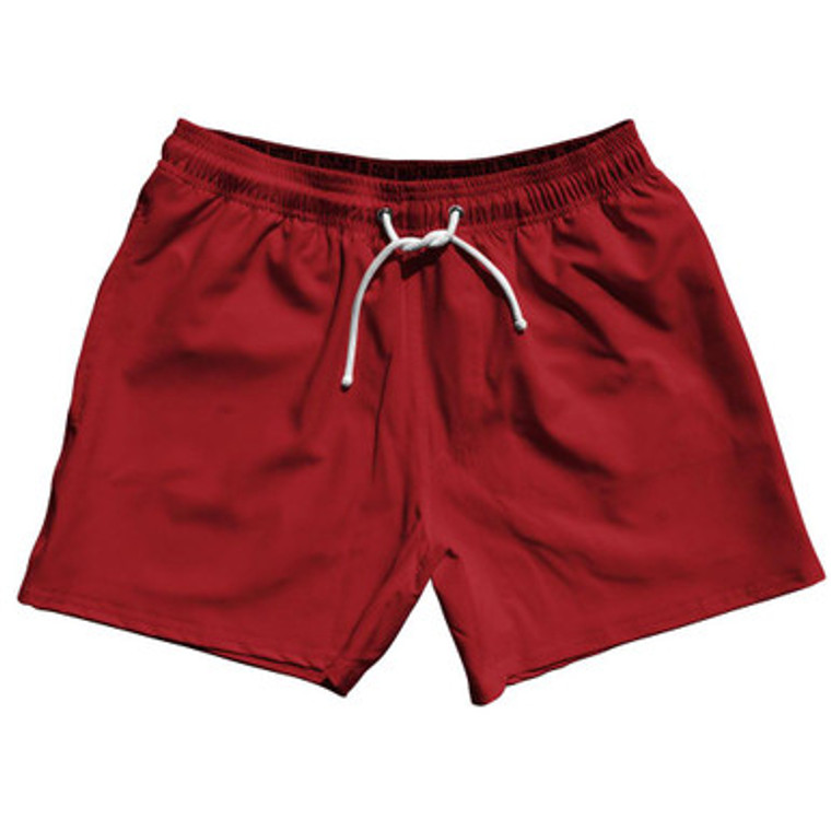 Red Maryland Flag Blank 5" Swim Shorts Made in USA by Ultras