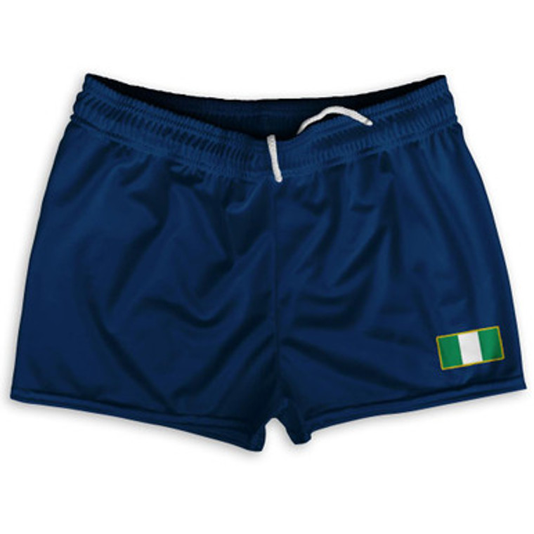 Nigeria Country Heritage Flag Shorty Short Gym Shorts 2.5" Inseam Made In USA by Ultras