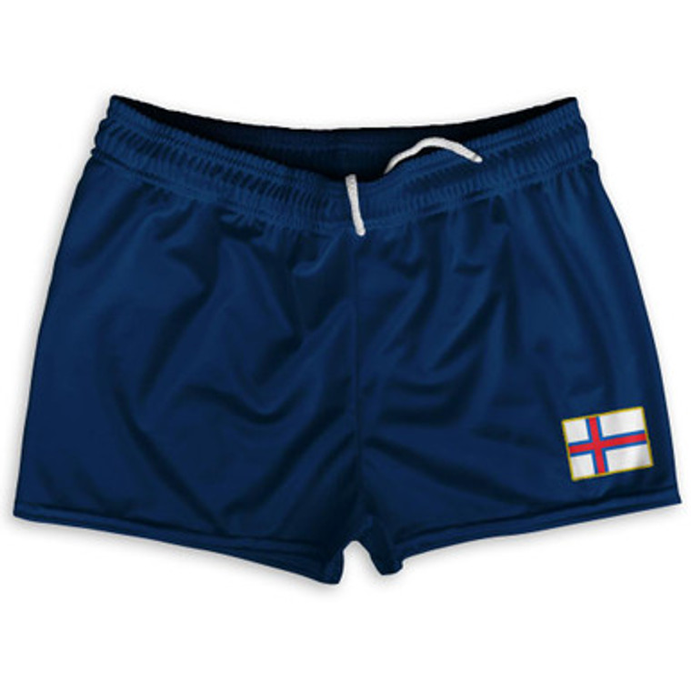 Faroe Islands Country Heritage Flag Shorty Short Gym Shorts 2.5" Inseam Made In USA by Ultras