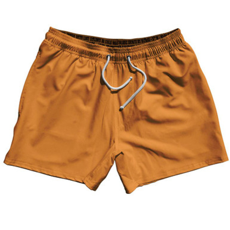 Orange Light Blank 5" Swim Shorts Made in USA by Ultras