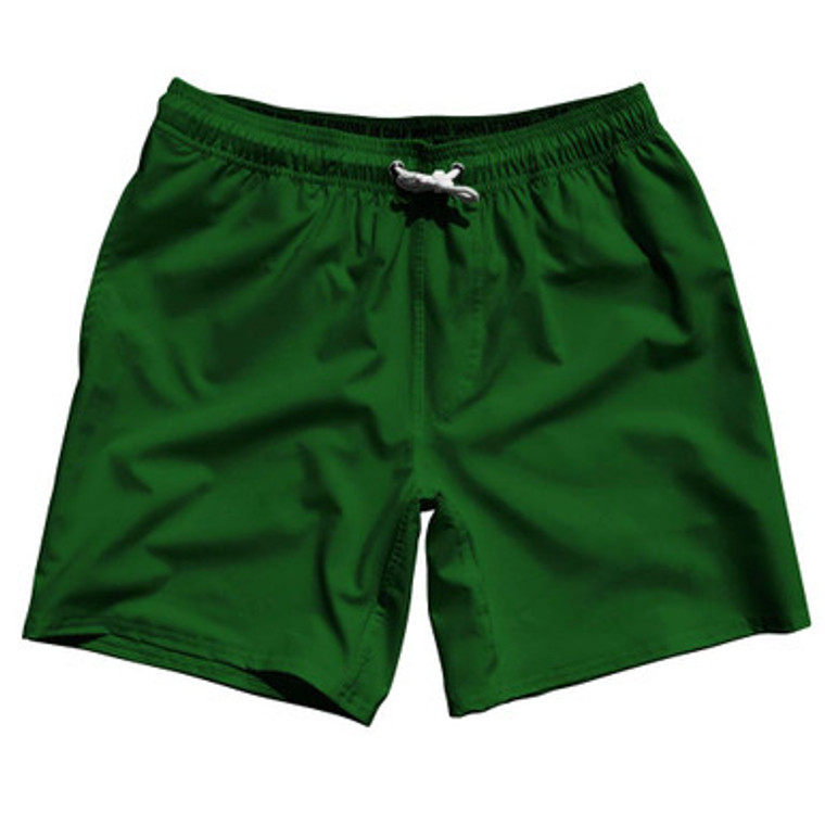 Green Kelly Blank 7" Swim Shorts Made in USA by Ultras