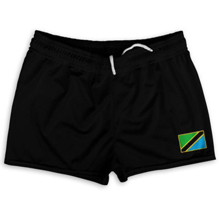 Tanzania Country Heritage Flag Shorty Short Gym Shorts 2.5" Inseam Made In USA by Ultras