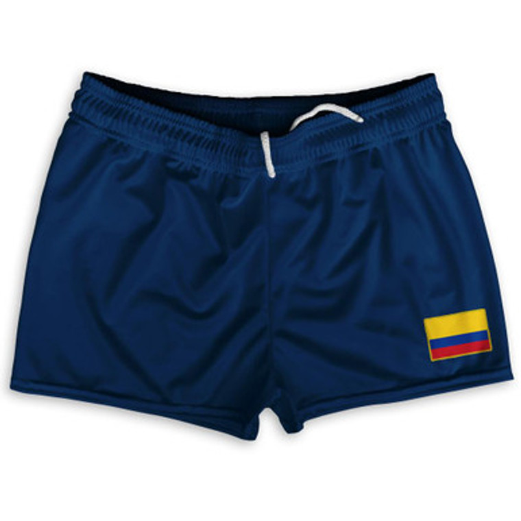 Colombia Country Heritage Flag Shorty Short Gym Shorts 2.5" Inseam Made In USA by Ultras