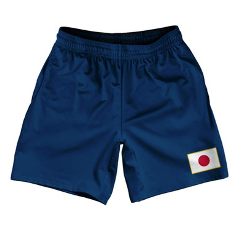 Japan Country Heritage Flag Athletic Running Fitness Exercise Shorts 7" Inseam Made In USA Shorts by Ultras