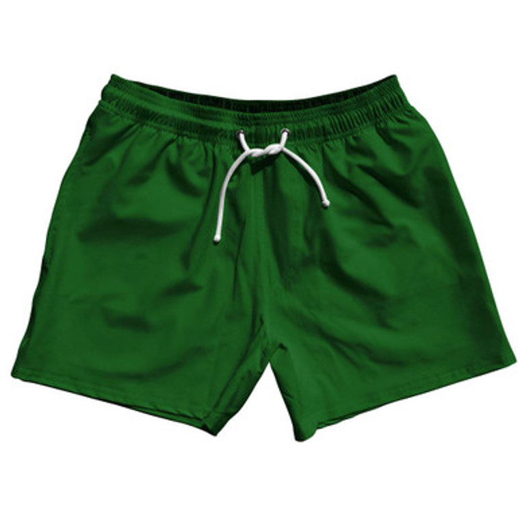 Green Kelly Dark Blank 5" Swim Shorts Made in USA by Ultras