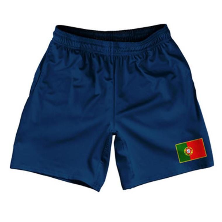 Portugal Country Heritage Flag Athletic Running Fitness Exercise Shorts 7" Inseam Made In USA Shorts by Ultras