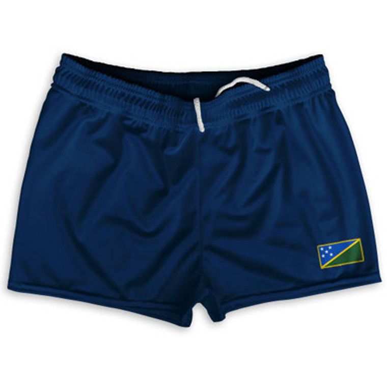 Solomon Islands Country Heritage Flag Shorty Short Gym Shorts 2.5" Inseam Made In USA by Ultras