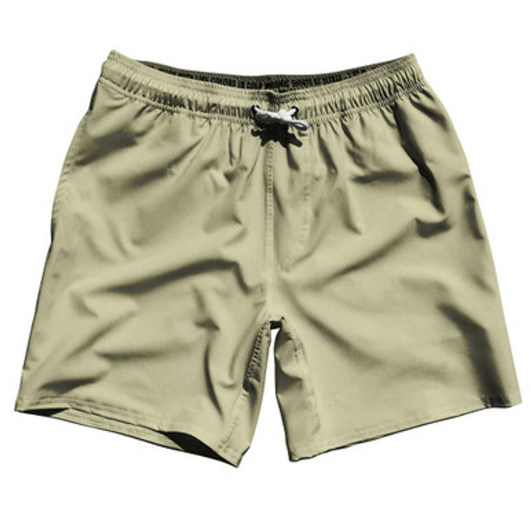 Brown Vegasgold Blank 7" Swim Shorts Made in USA by Ultras