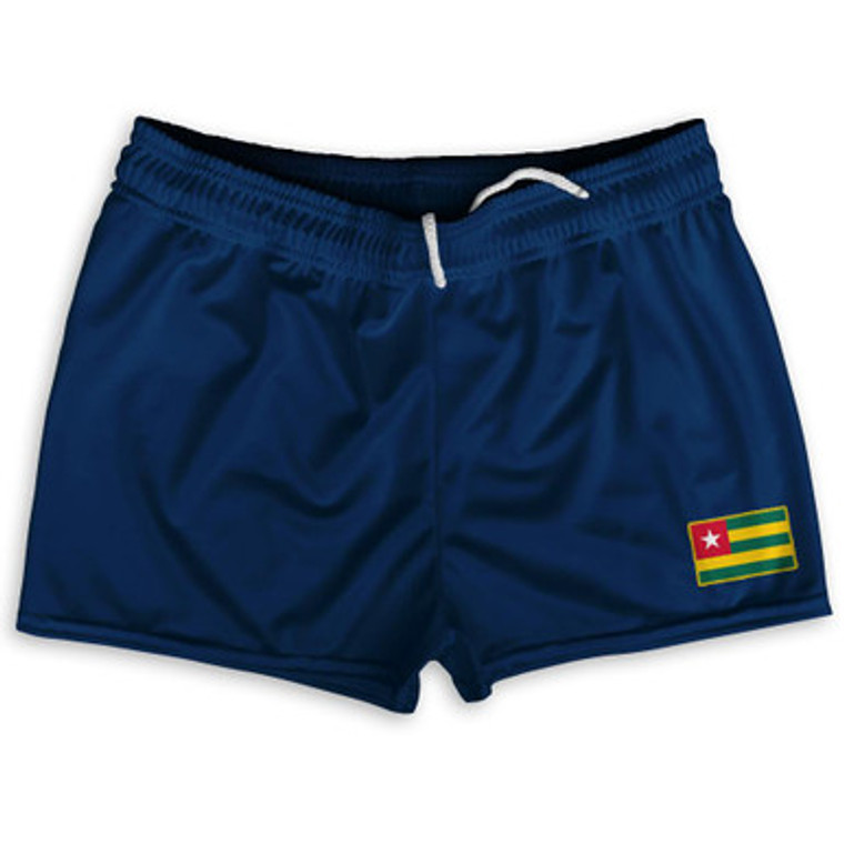 Togo Country Heritage Flag Shorty Short Gym Shorts 2.5" Inseam Made In USA by Ultras