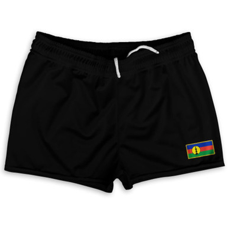New Caledonia Country Heritage Flag Shorty Short Gym Shorts 2.5" Inseam Made In USA by Ultras