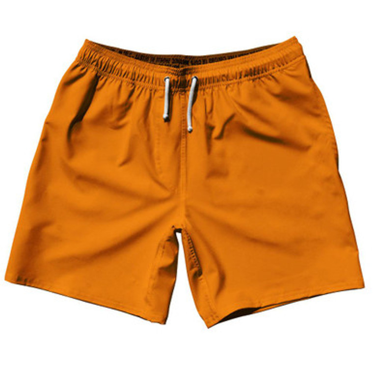 Orange Tenn Blank 7" Swim Shorts Made in USA by Ultras