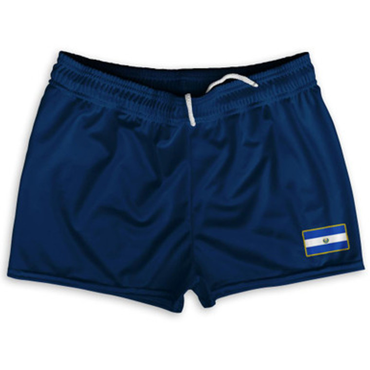 El Salvador Country Heritage Flag Shorty Short Gym Shorts 2.5" Inseam Made In USA by Ultras
