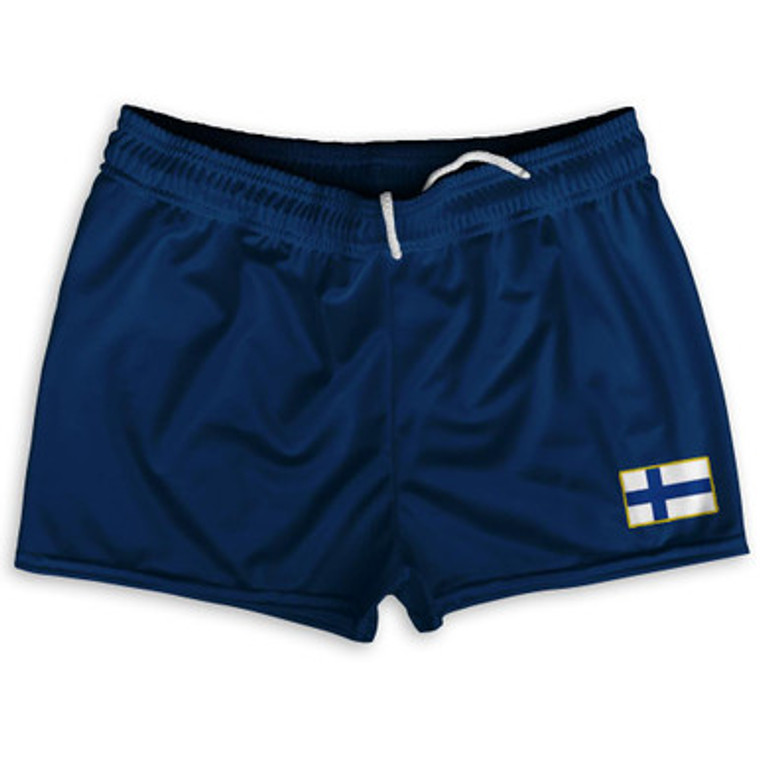 Finland Country Heritage Flag Shorty Short Gym Shorts 2.5" Inseam Made In USA by Ultras