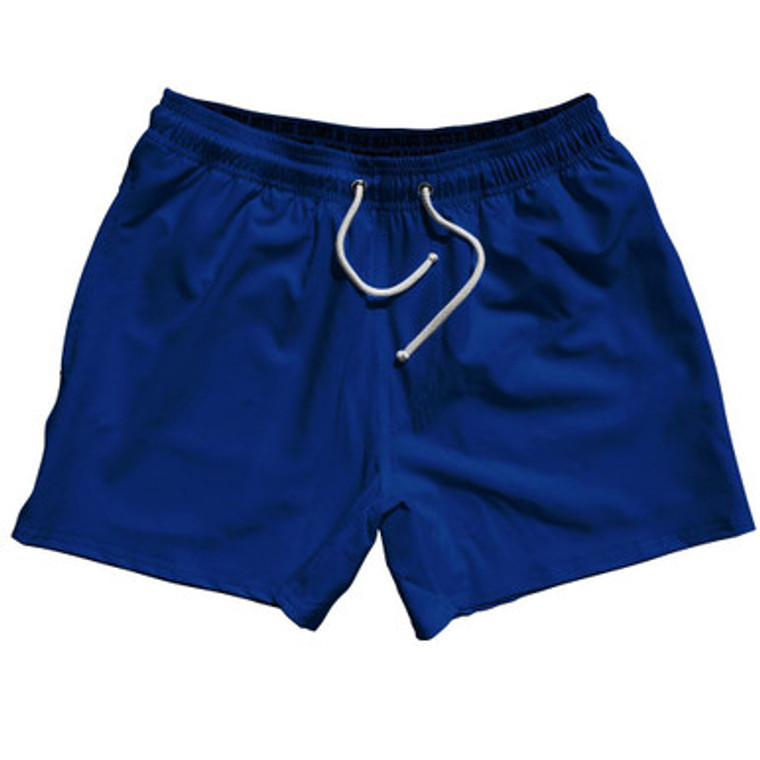 Blue Royal Dull Blank 5" Swim Shorts Made in USA by Ultras