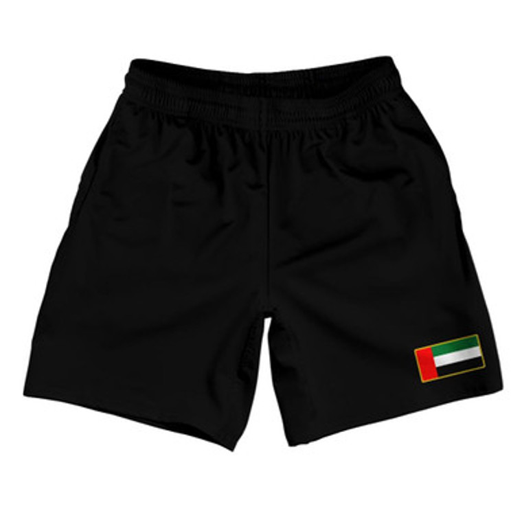 United Arab Emirates Country Heritage Flag Athletic Running Fitness Exercise Shorts 7" Inseam Made In USA Shorts by Ultras