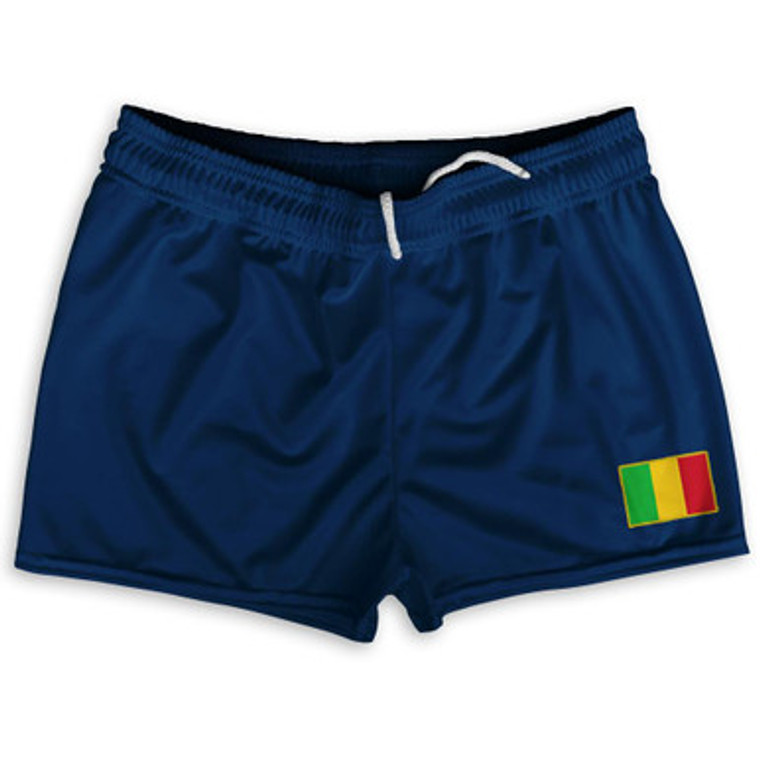 Mali Country Heritage Flag Shorty Short Gym Shorts 2.5" Inseam Made In USA by Ultras