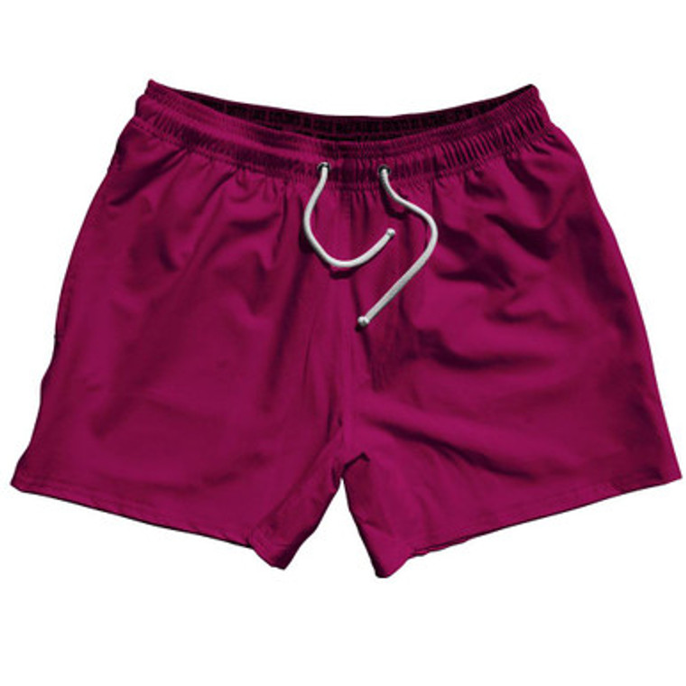 Pink Fuschia Blank 5" Swim Shorts Made in USA by Ultras