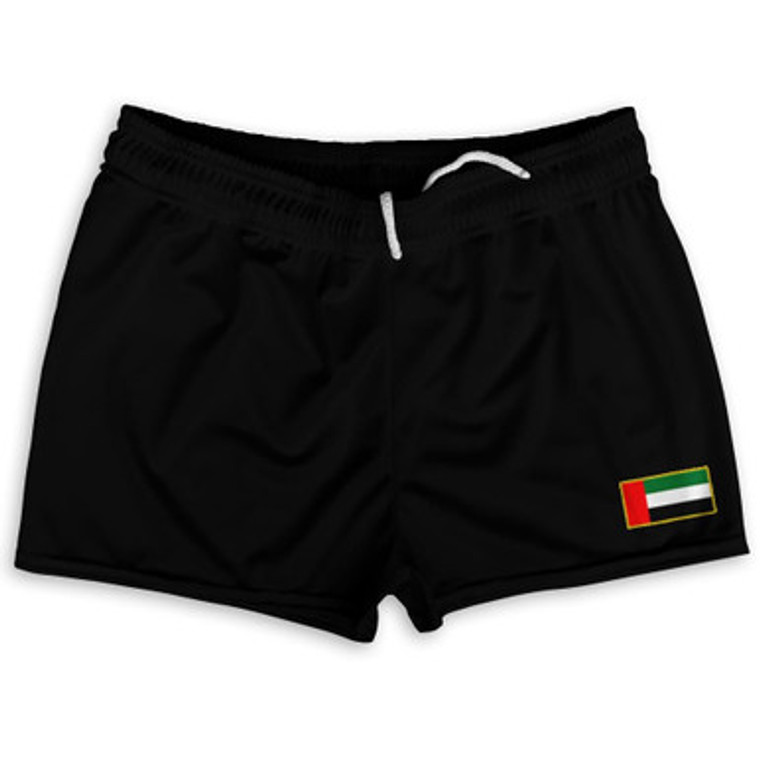 United Arab Emirates Country Heritage Flag Shorty Short Gym Shorts 2.5" Inseam Made In USA by Ultras