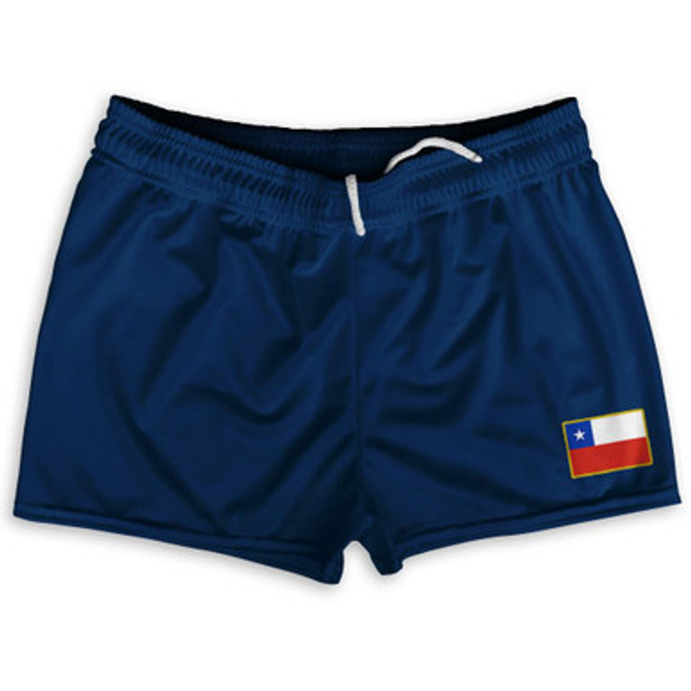Chile Country Heritage Flag Shorty Short Gym Shorts 2.5" Inseam Made In USA by Ultras