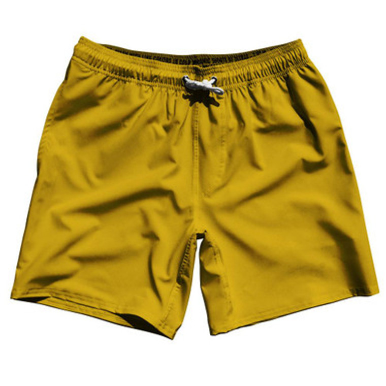 Yellow Maryland Flag Blank 7" Swim Shorts Made in USA by Ultras