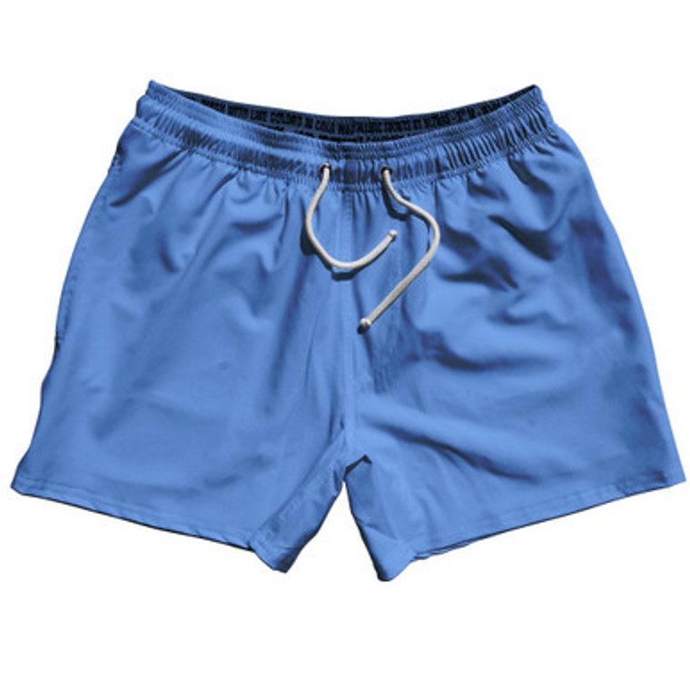 Blue Carolina Blank 5" Swim Shorts Made in USA by Ultras