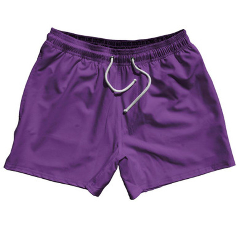 Purple Pale Blank 5" Swim Shorts Made in USA by Ultras