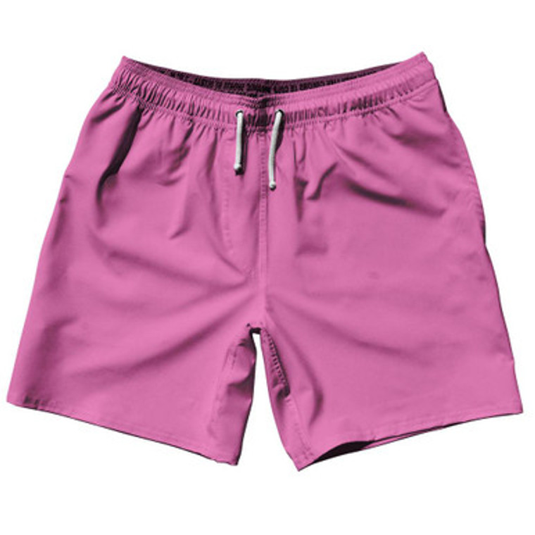 Pink Hot Blank 7" Swim Shorts Made in USA by Ultras